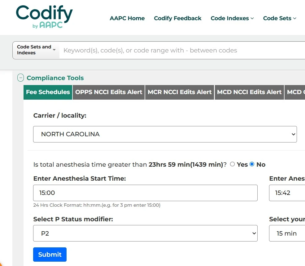 Anesthesia CPT® Codes