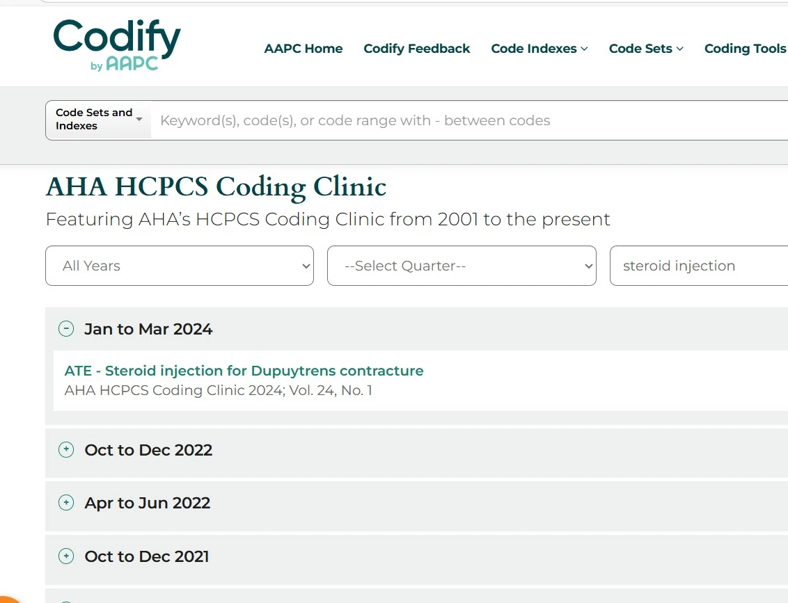 HCPCS Coding Clinic