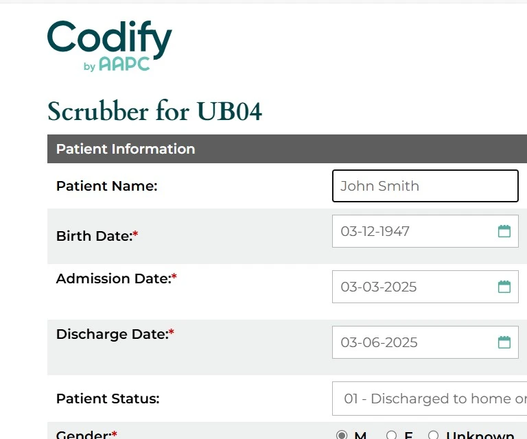 UB-04 Real-Time Claim Scrubber